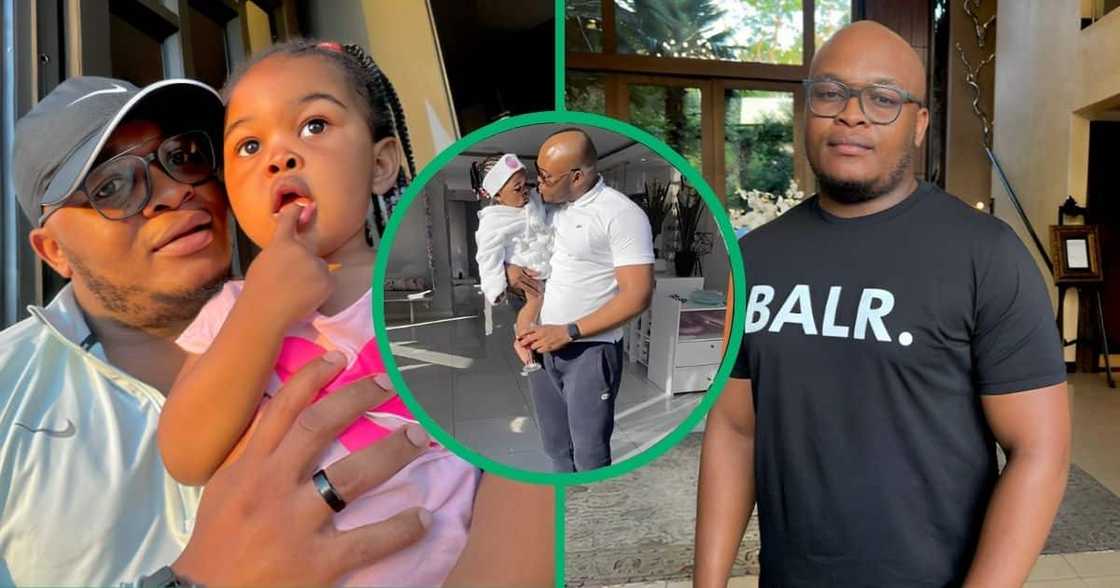 Father and daughter in matching outfits Father and daughter in matching outfits