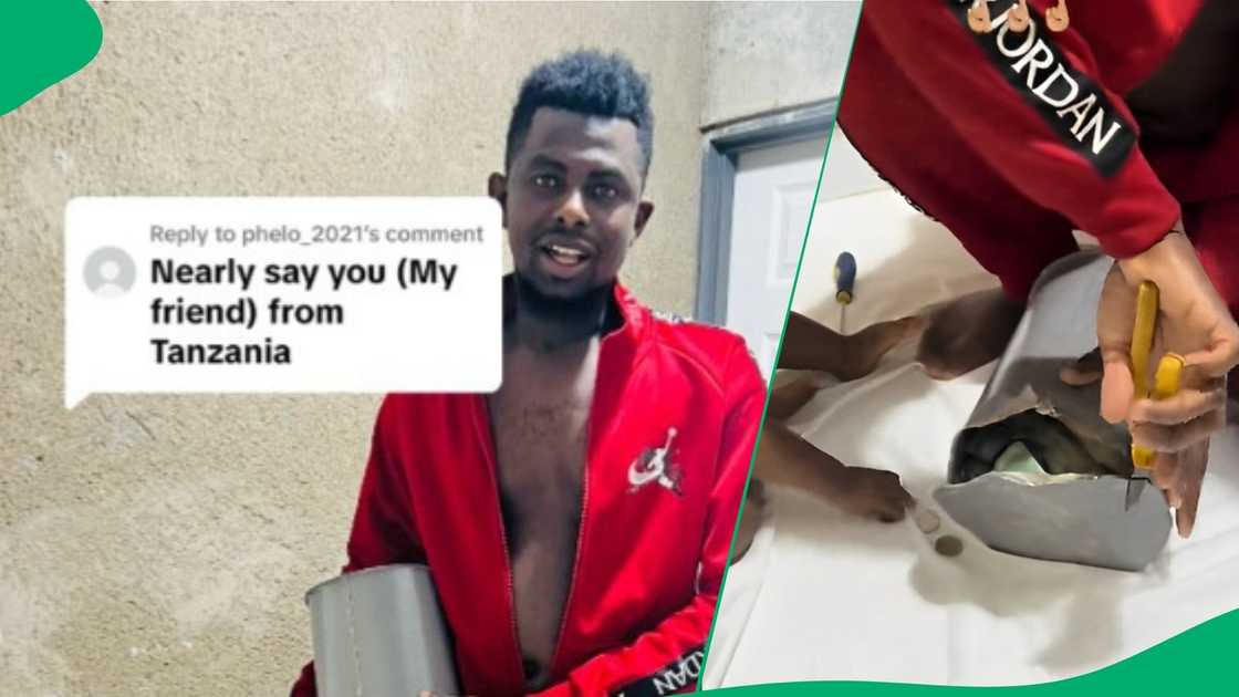 Man in TikTok video saves R60k in money tin Man in TikTok video saves R60k in money tin