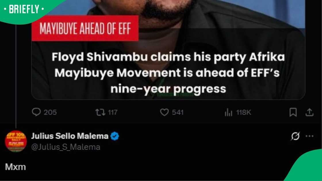 Julius Malema’s response to Floyd Shivambu’s criticism Julius Malema’s response to Floyd Shivambu’s criticism