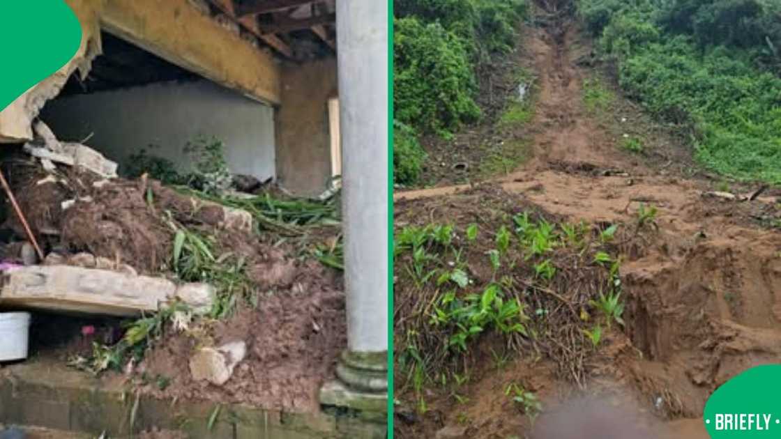 Mudslides have been caused by the persistent heavy rains in the province