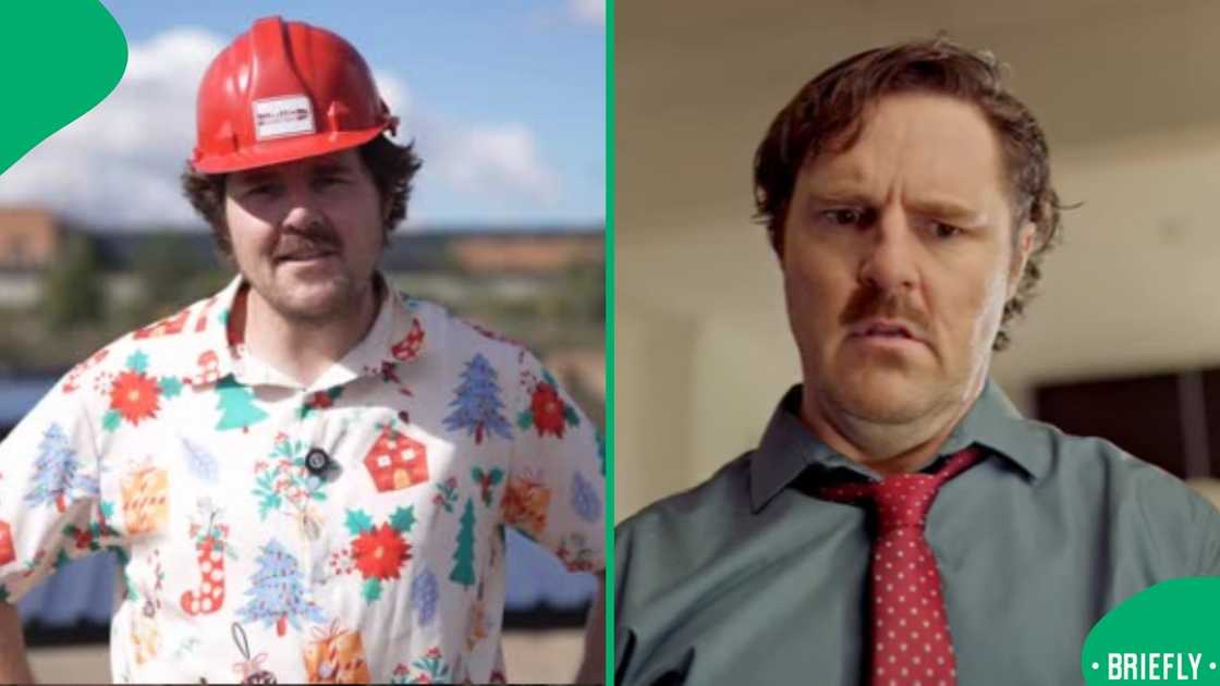 The visual on the right captured a man wearing a tie