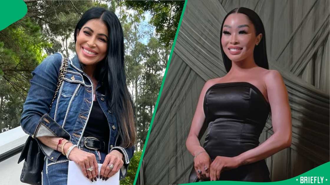 Khanyi Mbau's complexion became another talking point online