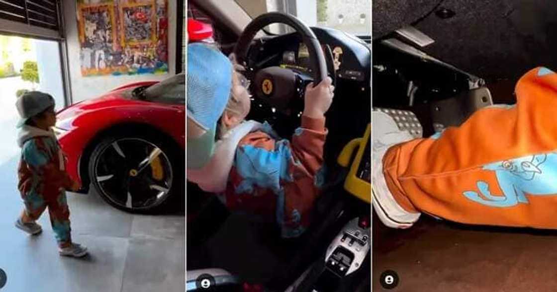 3-year-old boy parks parents' Ferrari, smart kid