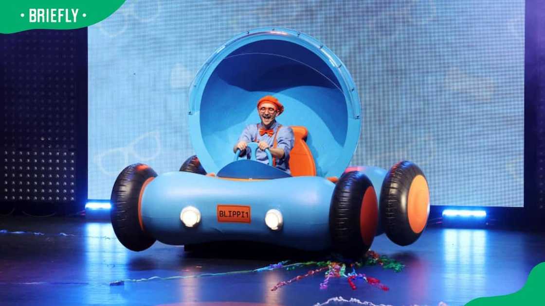 Blippi performing during a tour at the Tennessee Performing Arts Centre Blippi performing during a tour at the Tennessee Performing Arts Centre