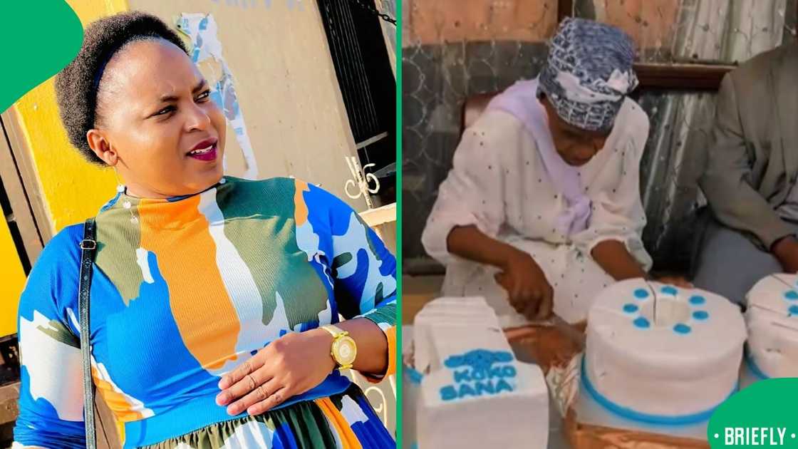 A TikTok video showed an elder smiling as her family honoured her milestone