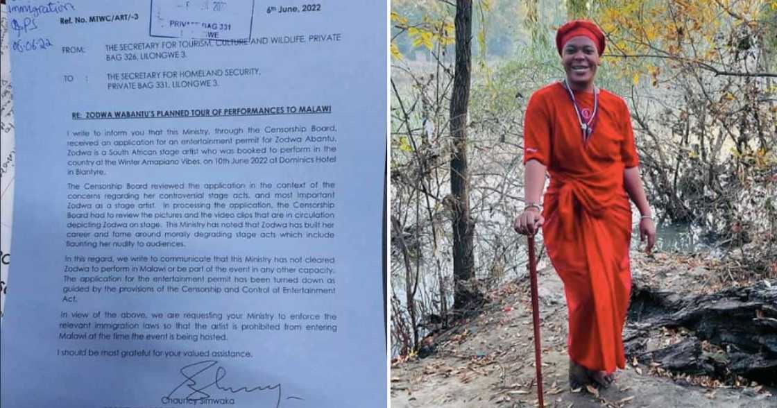 Zodwa Wabantu, Malawi, Banned Zodwa Wabantu, Malawi, Banned