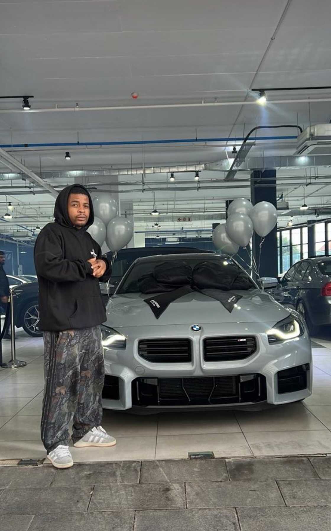 Tyler ICU showed off his flashy BMW. Tyler ICU showed off his flashy BMW.