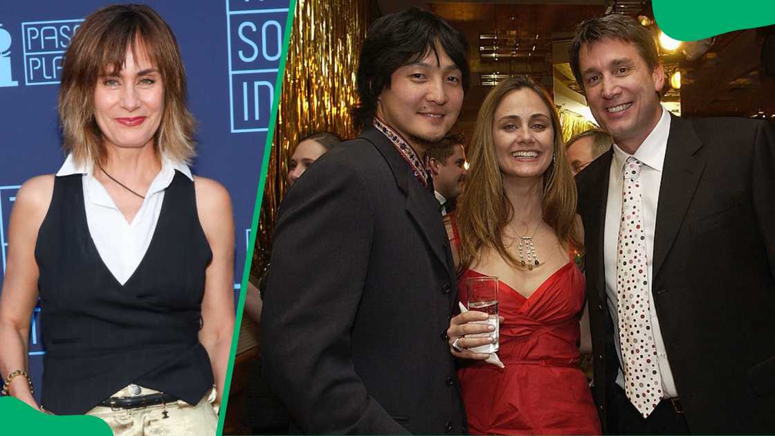 Seung Chung, his ex-wife Diane Farr, and Cam Neely Seung Chung, his ex-wife Diane Farr, and Cam Neely