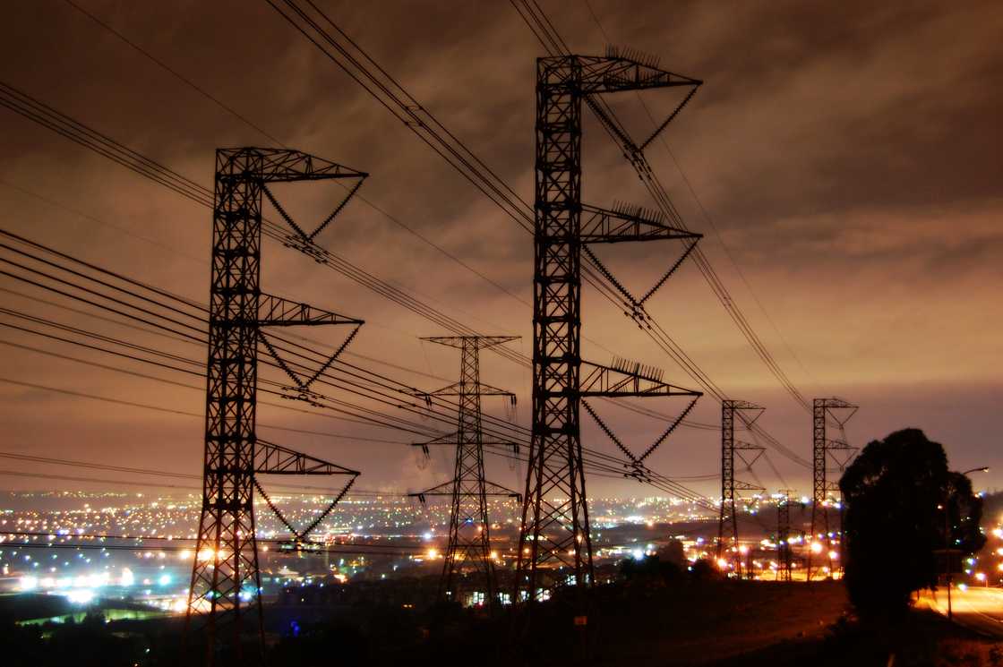 A stock photo of power lines in South Africa A stock photo of power lines in South Africa