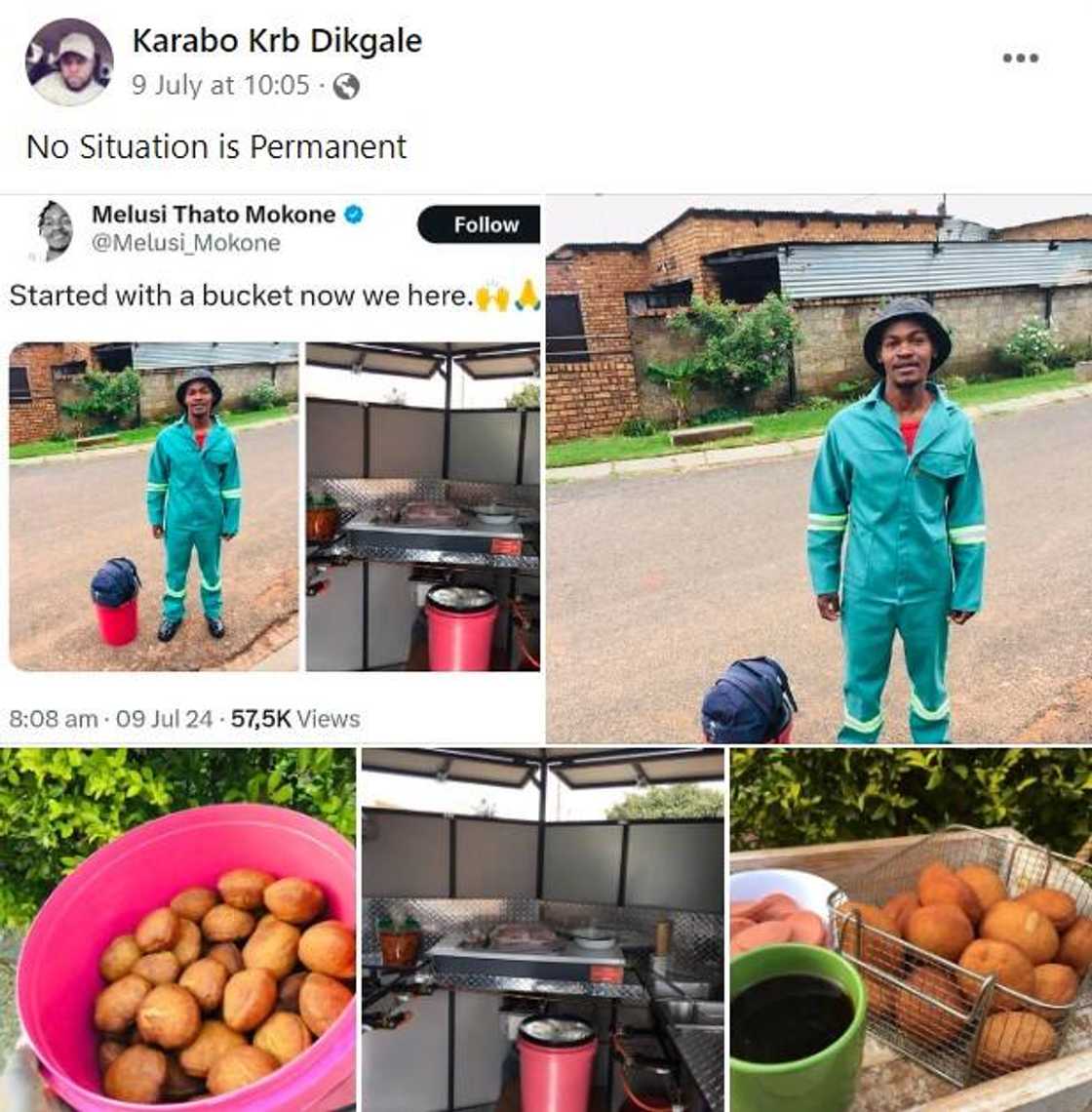 A Facebook user reshared a man's X post about his success story. A Facebook user reshared a man's X post about his success story.