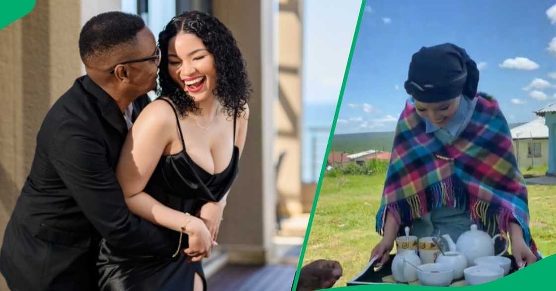 Wife serves neighbours tea Wife serves neighbours tea