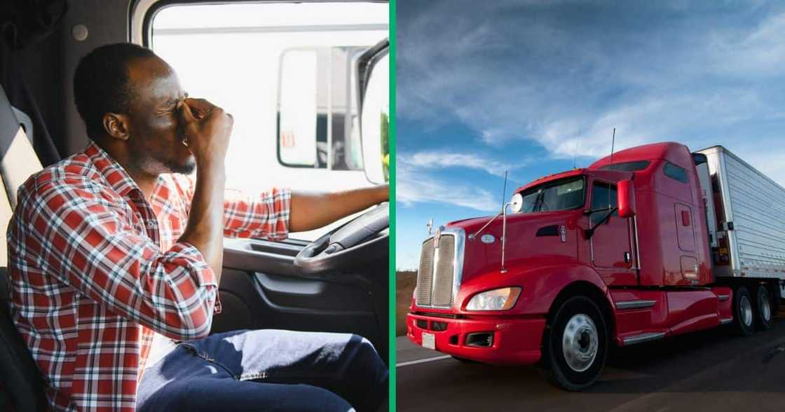 Truck driver shocked Truck driver shocked