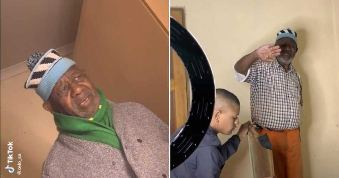 Madala has funny reaction to ringlight Madala has funny reaction to ringlight