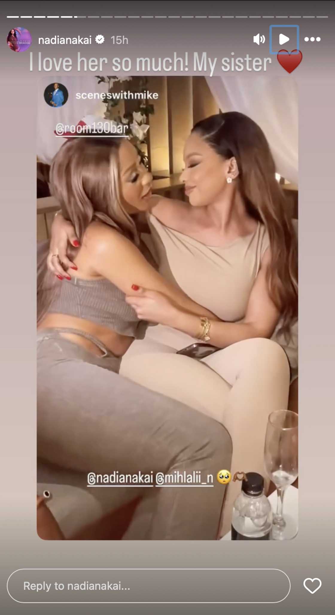 Nadia Nakai showed love to Mihlali Ndamase Nadia Nakai showed love to Mihlali Ndamase