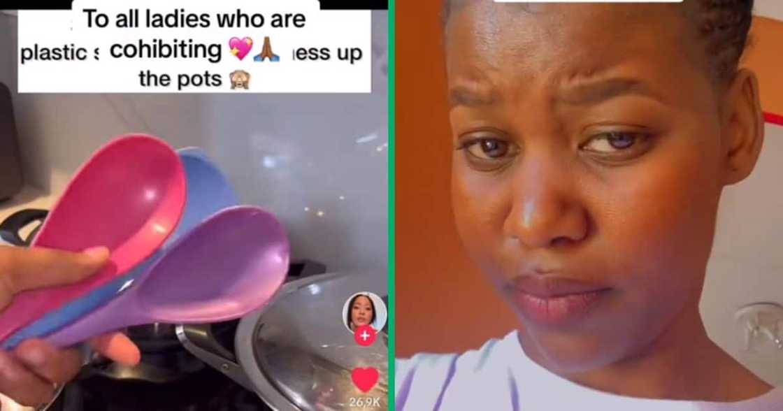 Lady reacts to woman cooking for her boyfriend Lady reacts to woman cooking for her boyfriend