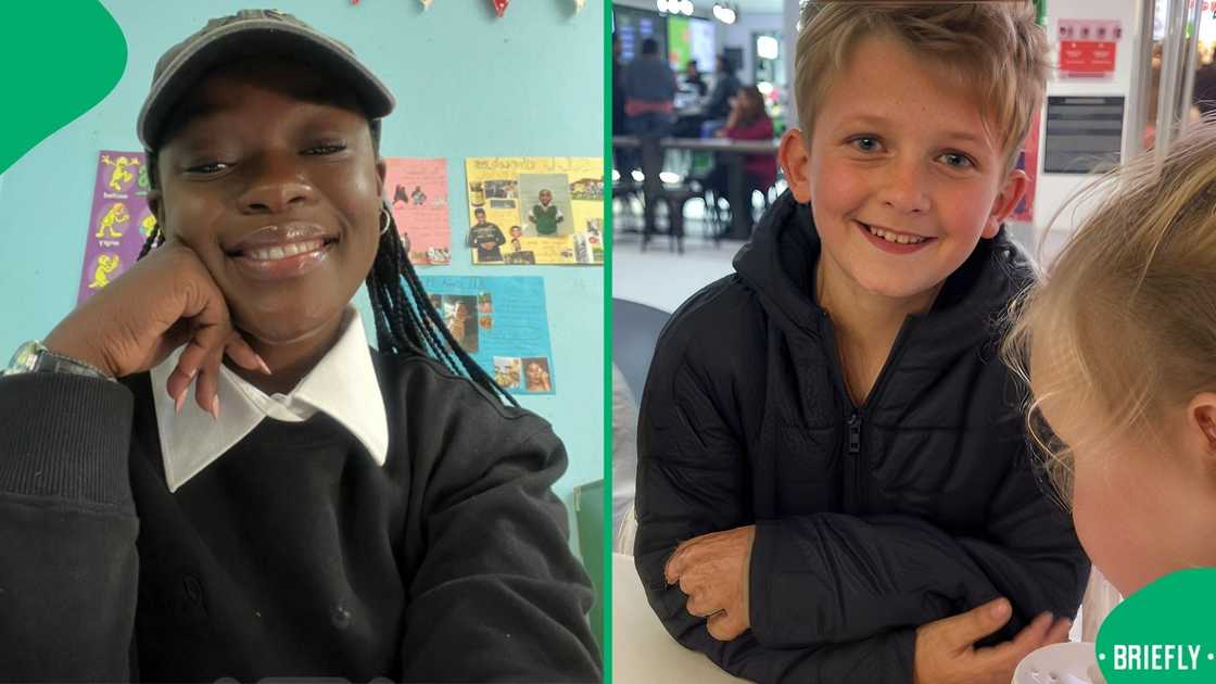 The little girl promised her older brother a hiding after he refused to dance for her