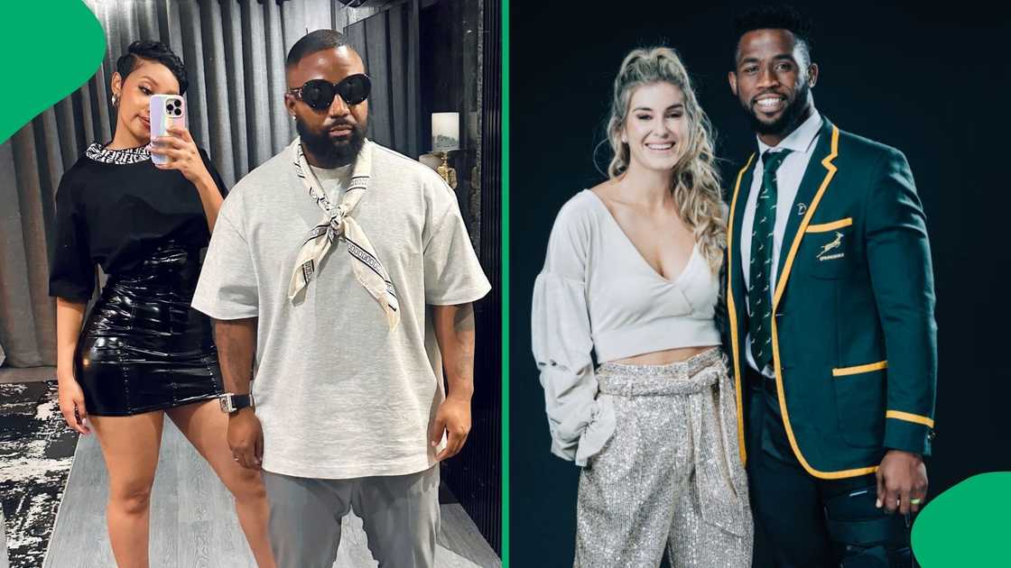 Cassper Nyovest and his wife dragged amid Siya and Rachel Kolisi's divorce Cassper Nyovest and his wife dragged amid Siya and Rachel Kolisi's divorce