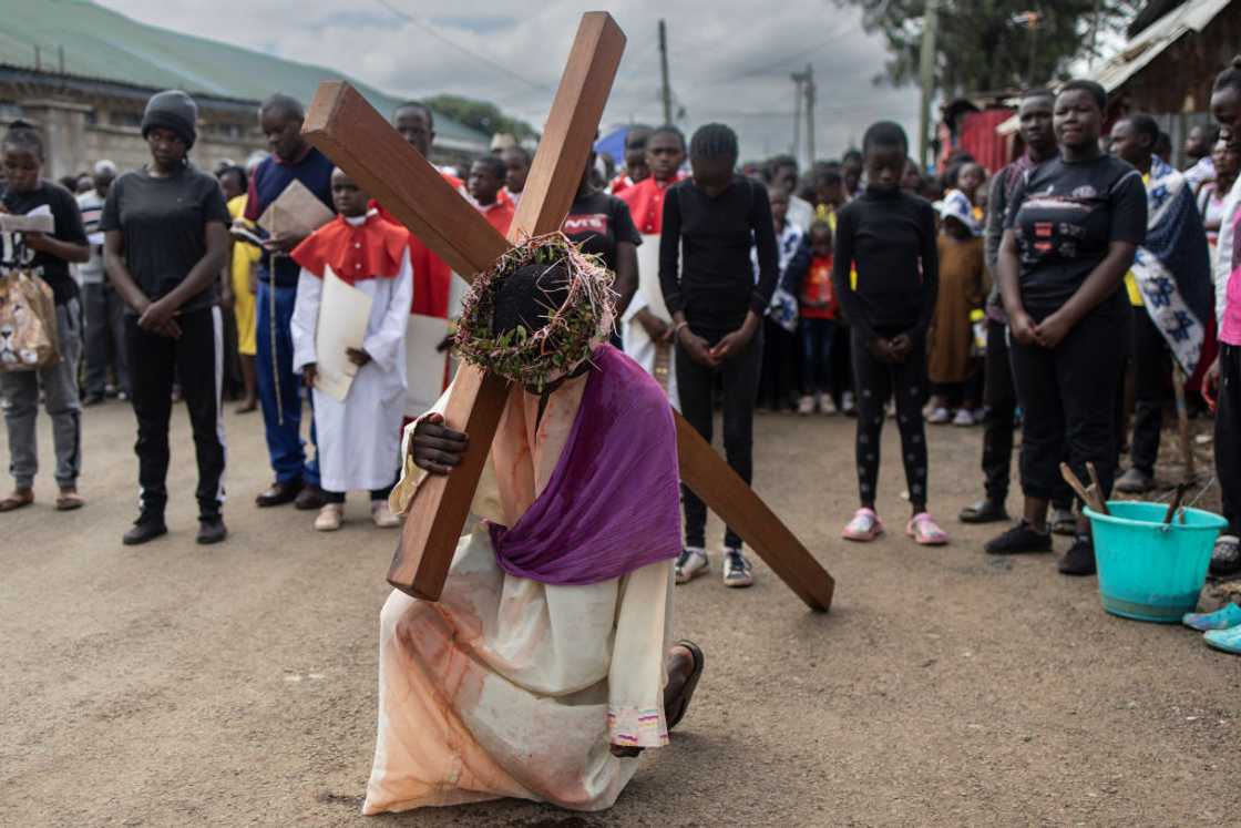 Some communities reenact Jesus' cucifixtion on Easter Some communities reenact Jesus' cucifixtion on Easter