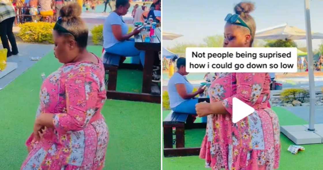 TikTok user @chaile_theresa dropping it down low TikTok user @chaile_theresa dropping it down low