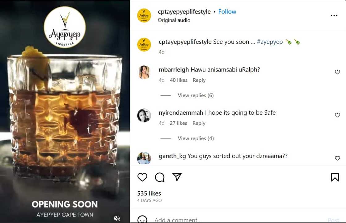 Ayepyep Cape Town will be reopening soon. Ayepyep Cape Town will be reopening soon.