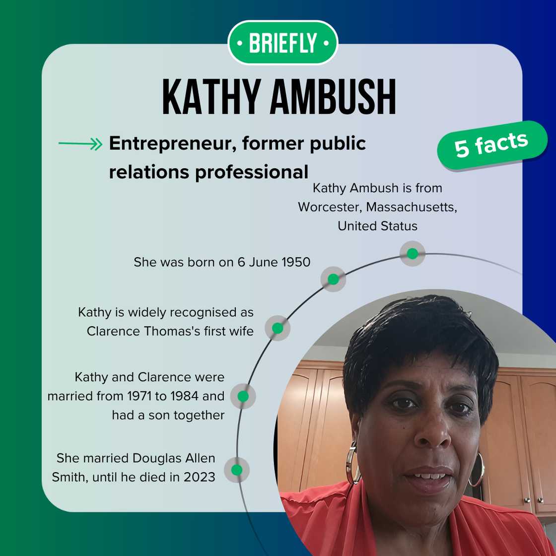 Fast five facts about Kathy Ambush, Clarence Thomas's first wife. Fast five facts about Kathy Ambush, Clarence Thomas's first wife.