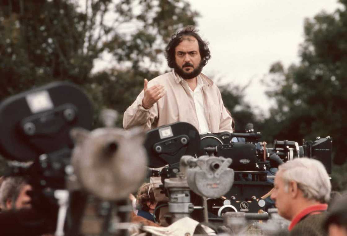 Filmmaker Stanley Kubrick on set Filmmaker Stanley Kubrick on set
