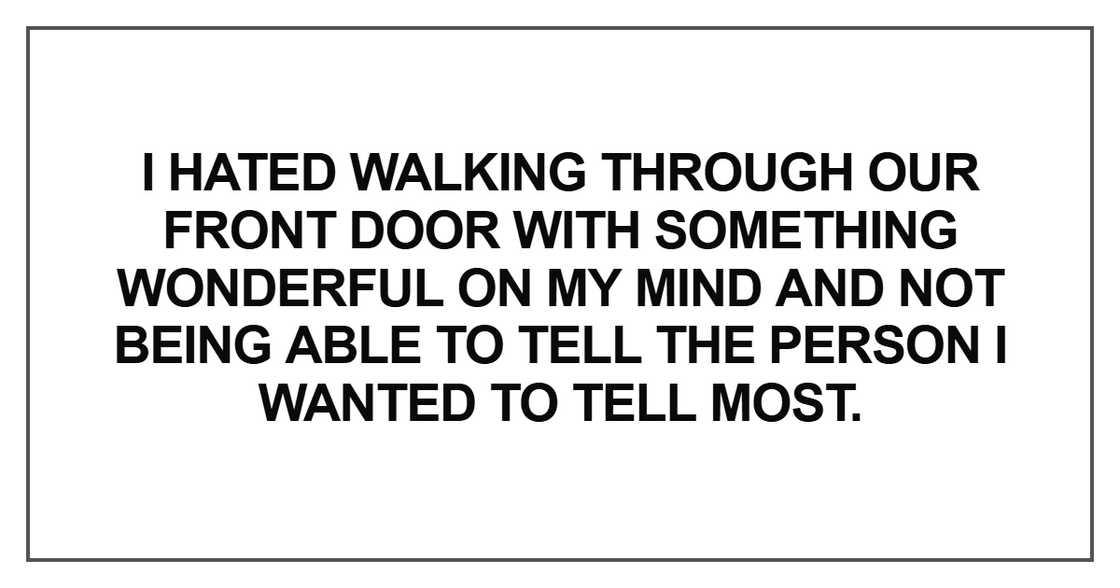 I hated walking through