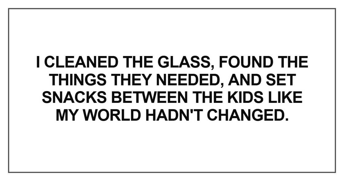 I cleaned the glass