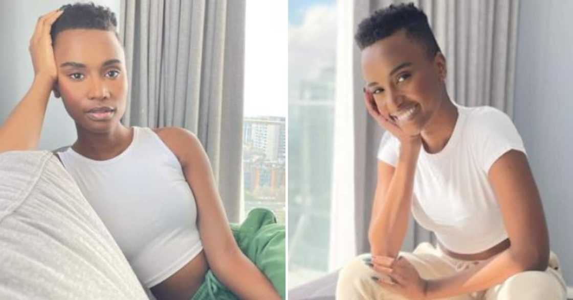 Zozibini Tunzi spoke at an event raising awareness about violence affecting women and children and the 16 Days of Activism Zozibini Tunzi spoke at an event raising awareness about violence affecting women and children and the 16 Days of Activism