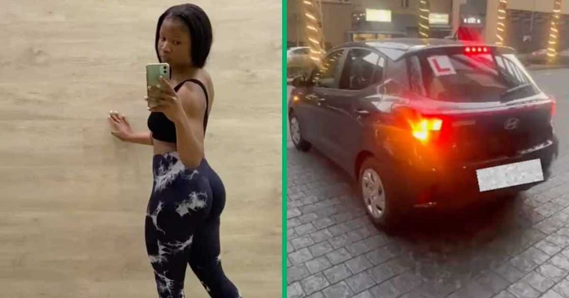 Learner driver puts her skills to the test. Learner driver puts her skills to the test.