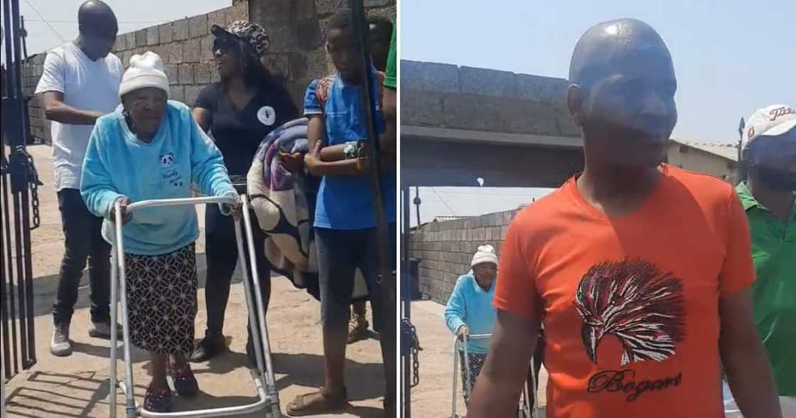 An elderly woman was evicted from her home in Soweto An elderly woman was evicted from her home in Soweto