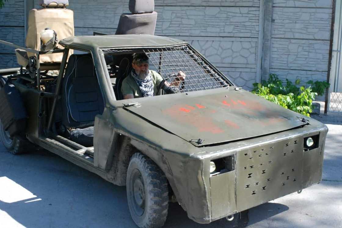 Since the start of the war, Volodymyr Tarkhov says he and his friends have converted around 30 ordinary passenger cars for the military Since the start of the war, Volodymyr Tarkhov says he and his friends have converted around 30 ordinary passenger cars for the military
