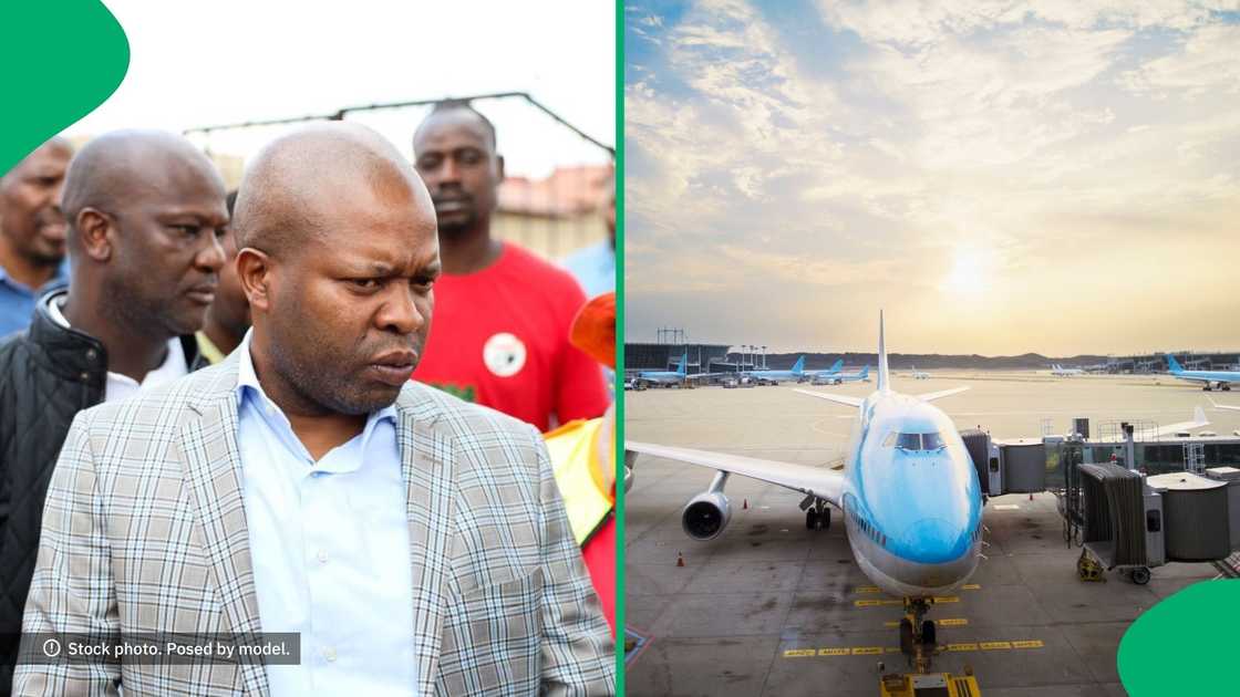 Gauteng MEC of Economic Development Lebogang Maile said the government will build an airport in Sedibeng Gauteng MEC of Economic Development Lebogang Maile said the government will build an airport in Sedibeng