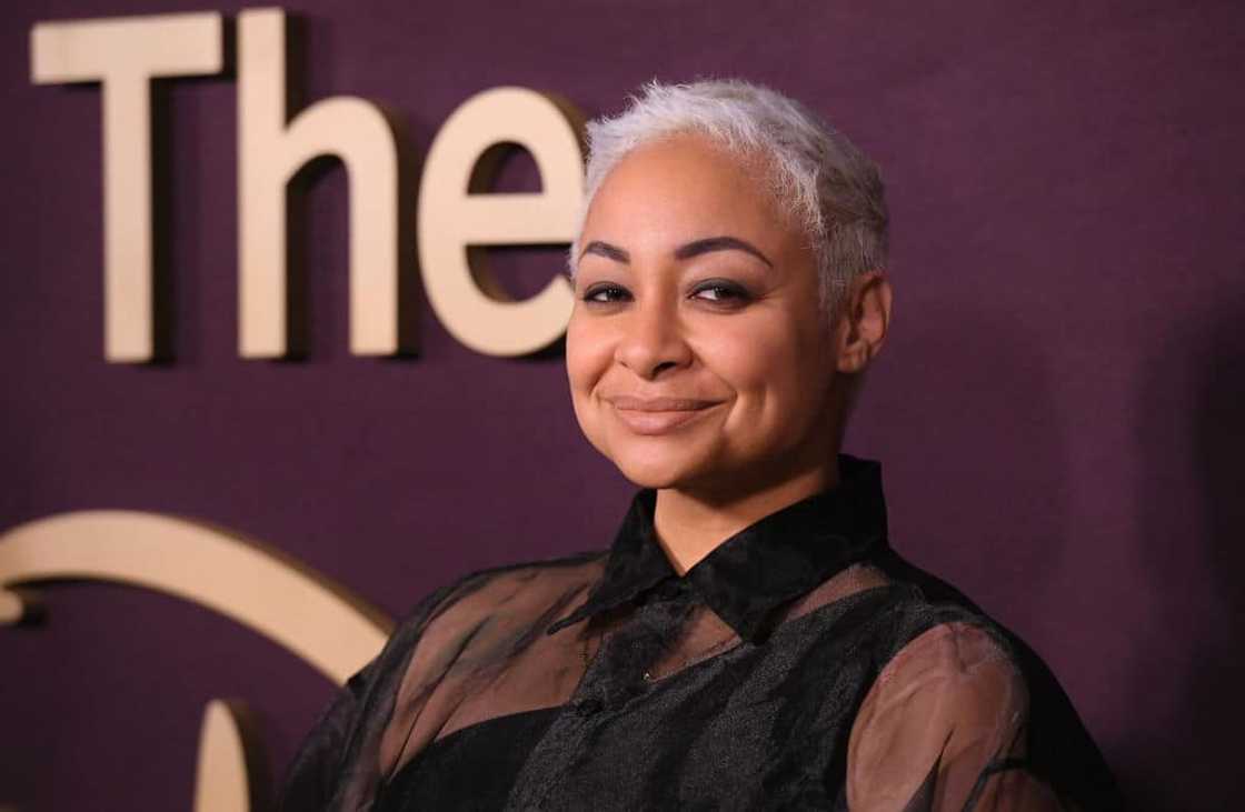 Raven Symone smiled while taking a portrait Raven Symone smiled while taking a portrait