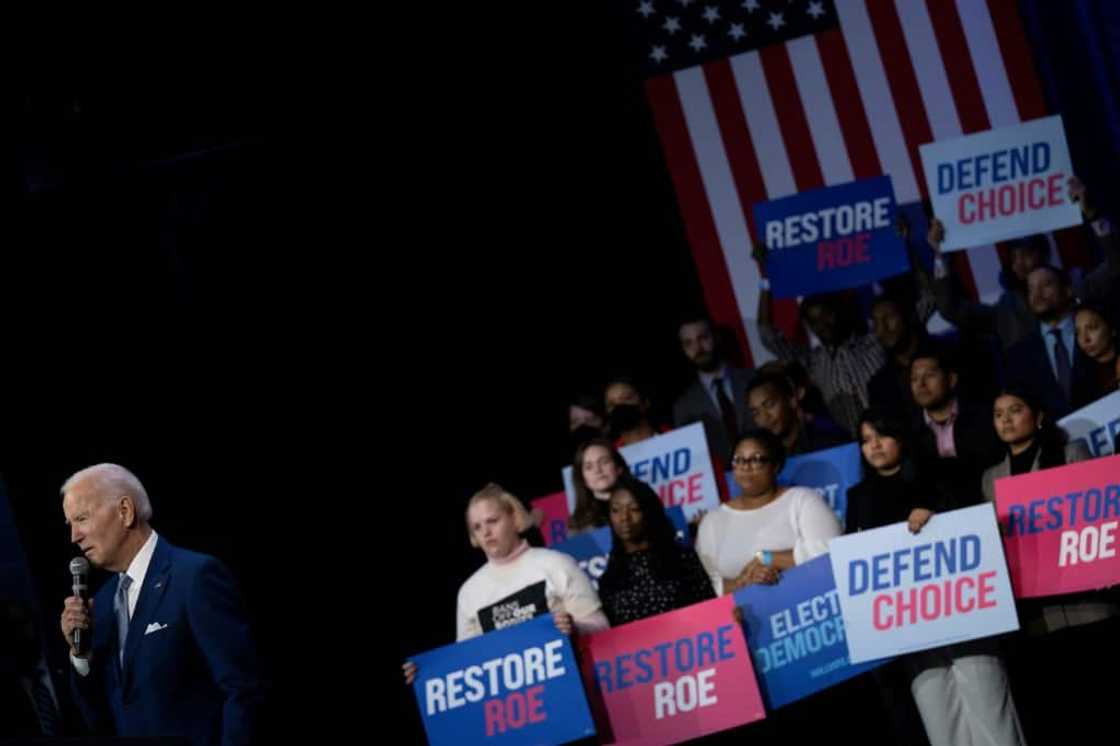 US President Joe Biden delivers an address on protecting abortion rights three weeks ahead of midterm elections US President Joe Biden delivers an address on protecting abortion rights three weeks ahead of midterm elections