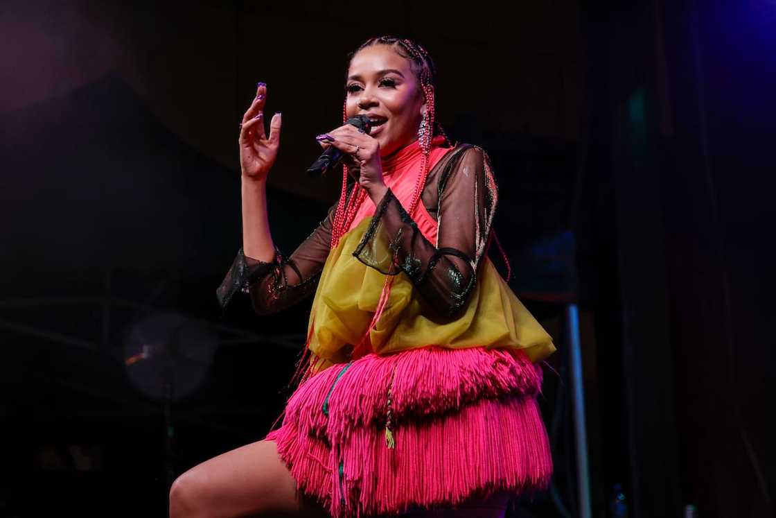 Sho Madjozi performs at the Festival Street Music Stage Sho Madjozi performs at the Festival Street Music Stage