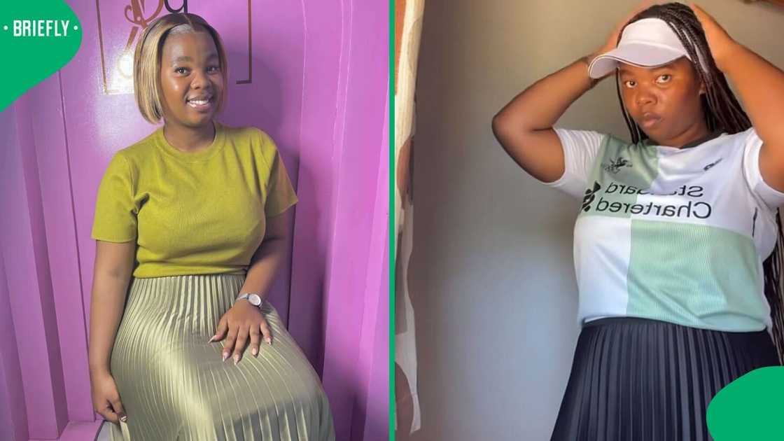 A woman in South Africa showcased how she gave her room a makeover and posed in a TikTok video.