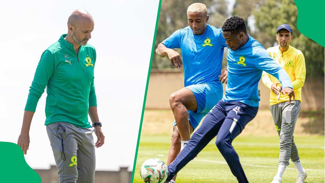 Miguel Cardoso is pleased after Mamelodi Sundowns beat AS FAR Rabat. Miguel Cardoso is pleased after Mamelodi Sundowns beat AS FAR Rabat.