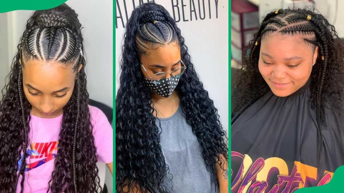 Stitch braids on natural hair Stitch braids on natural hair