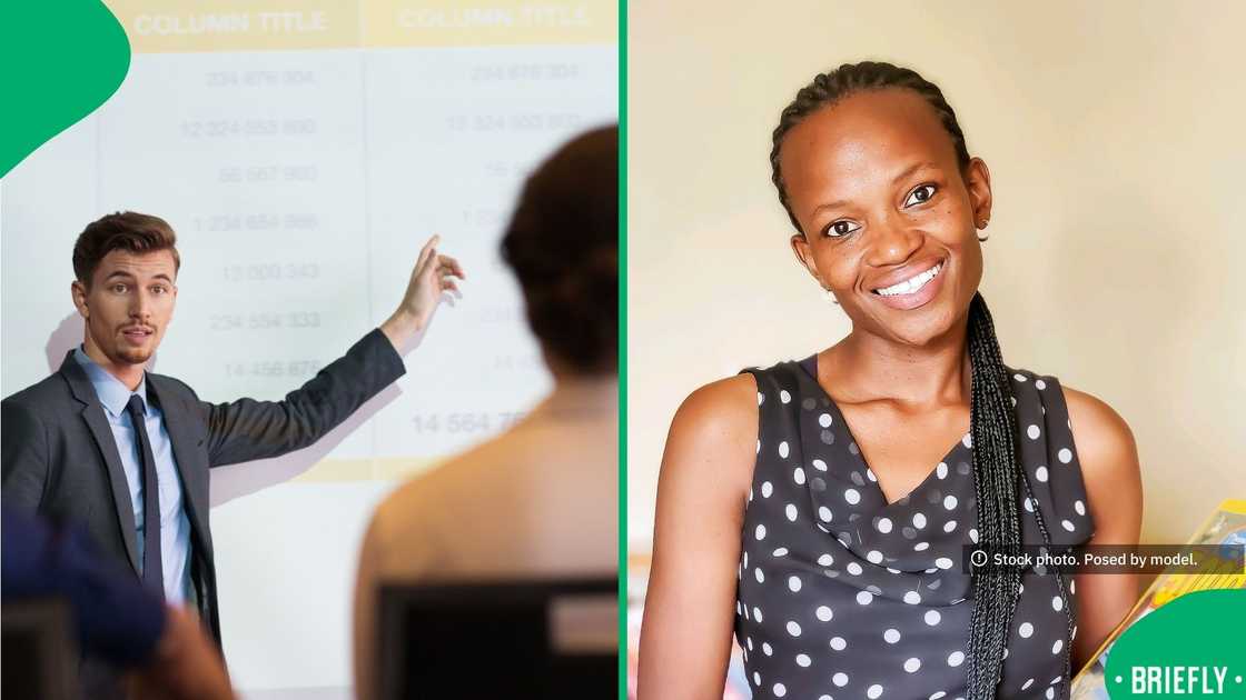 The visual on the right showed Boni posing with a book in her hand The visual on the right showed Boni posing with a book in her hand