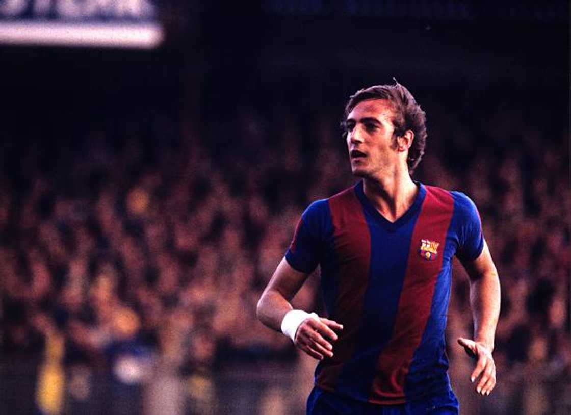 Johan Neeskens in action for FC Barcelona Johan Neeskens in action for FC Barcelona
