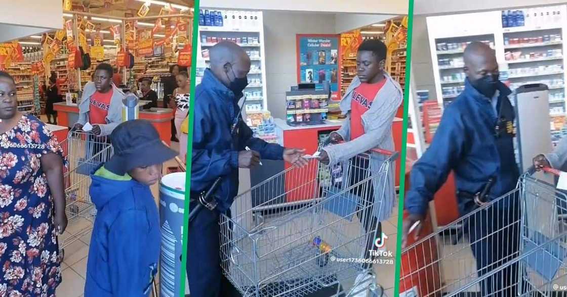 A video of man walking out of Shoprite A video of man walking out of Shoprite