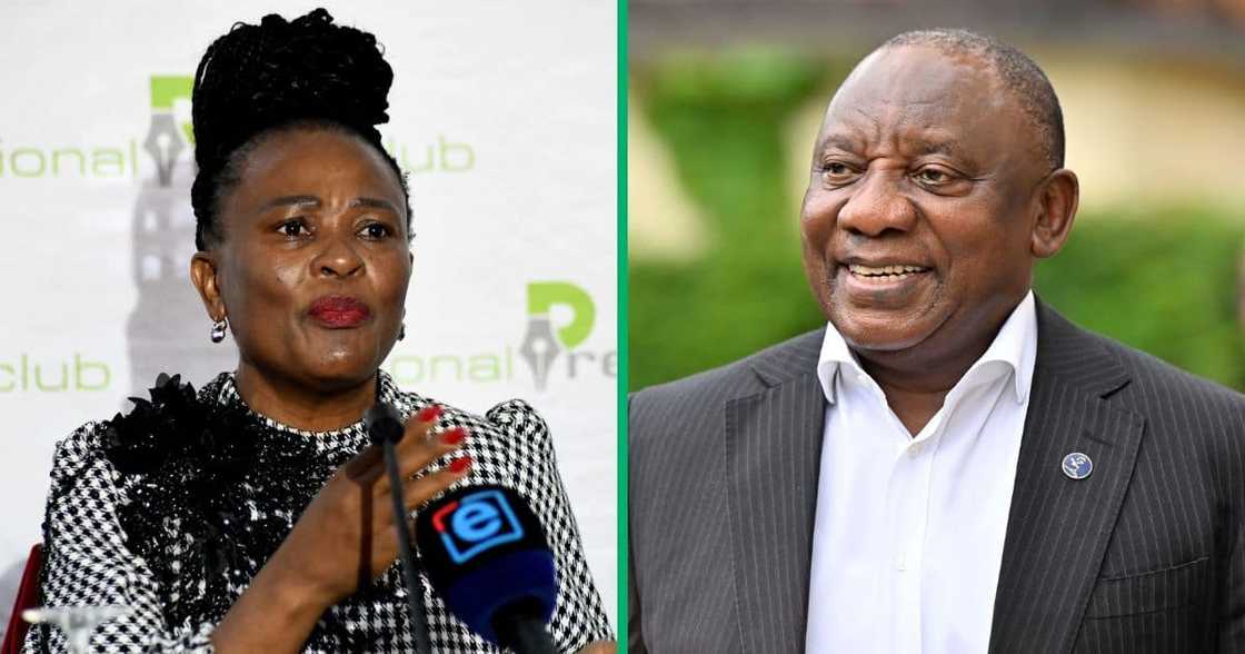 Collage image of Busisiwe Mkhwebane and President Cyril Ramaphosa Collage image of Busisiwe Mkhwebane and President Cyril Ramaphosa