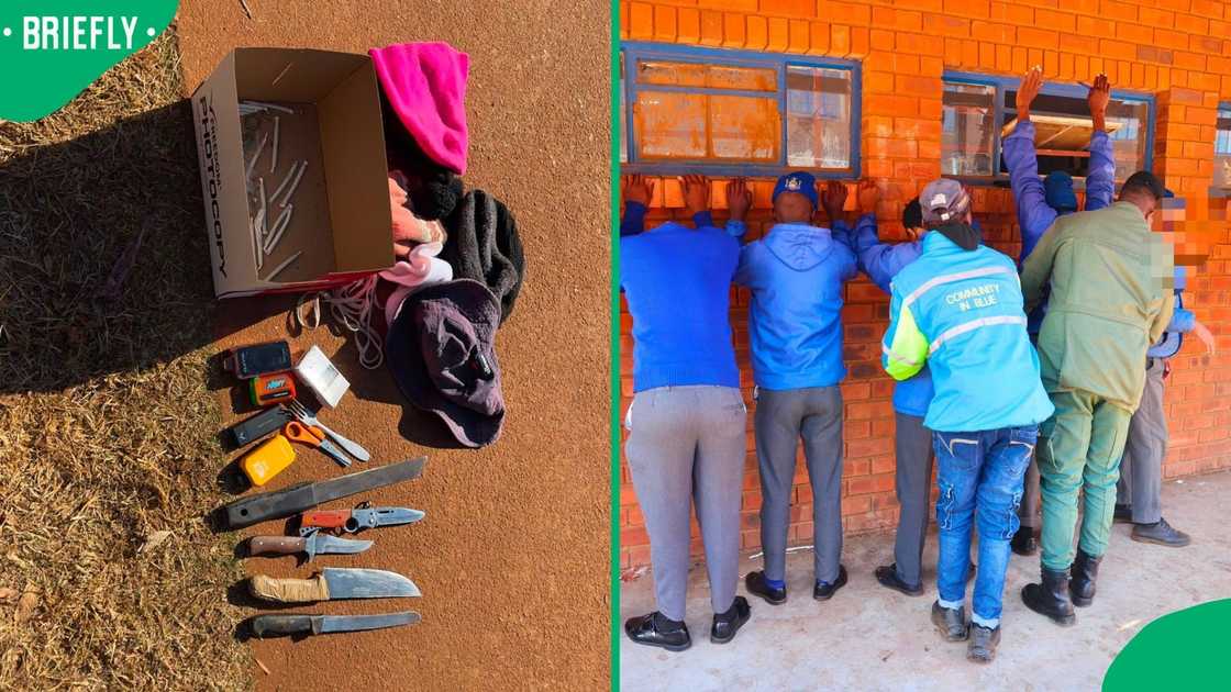 A surprise raid was conducted at the Badirile Secondary School in Khutsong