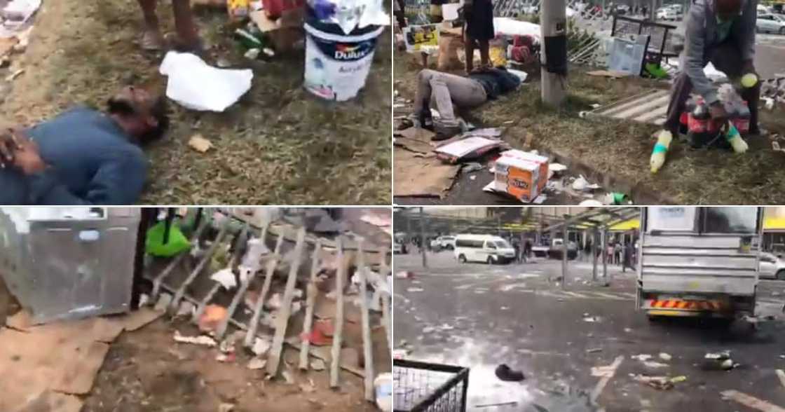 Yoh: Video of Looters Taking a Nap After Drinking Stolen Booze Has SA Stunned Yoh: Video of Looters Taking a Nap After Drinking Stolen Booze Has SA Stunned