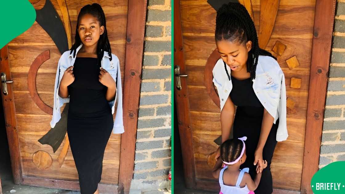 A young mother with her child. A young mother with her child.