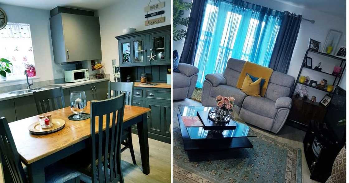 Woman Facebook shares blue and grey themed home interior design, netizens show love