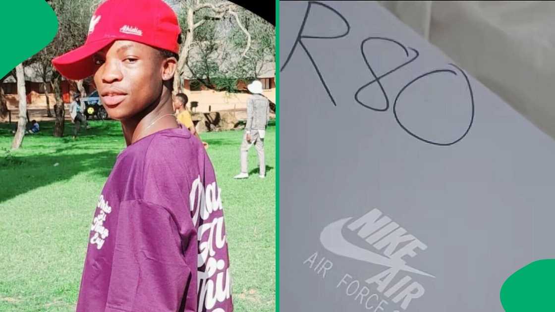 A TikTok video shows a man unveiling his Nike slides, which left him disappointed.