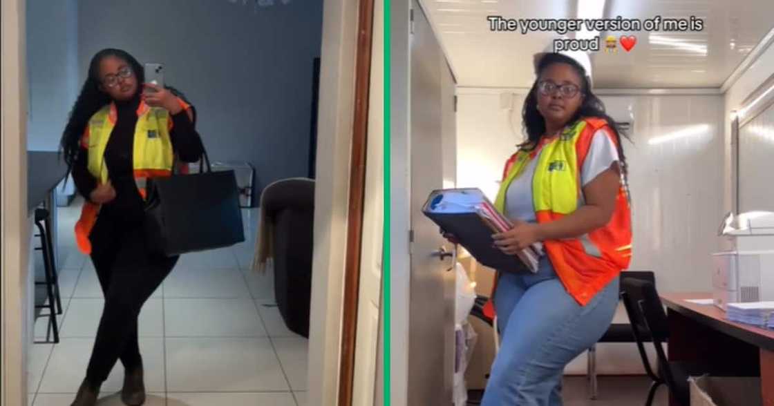 Construction babe, inspiring TikTok video