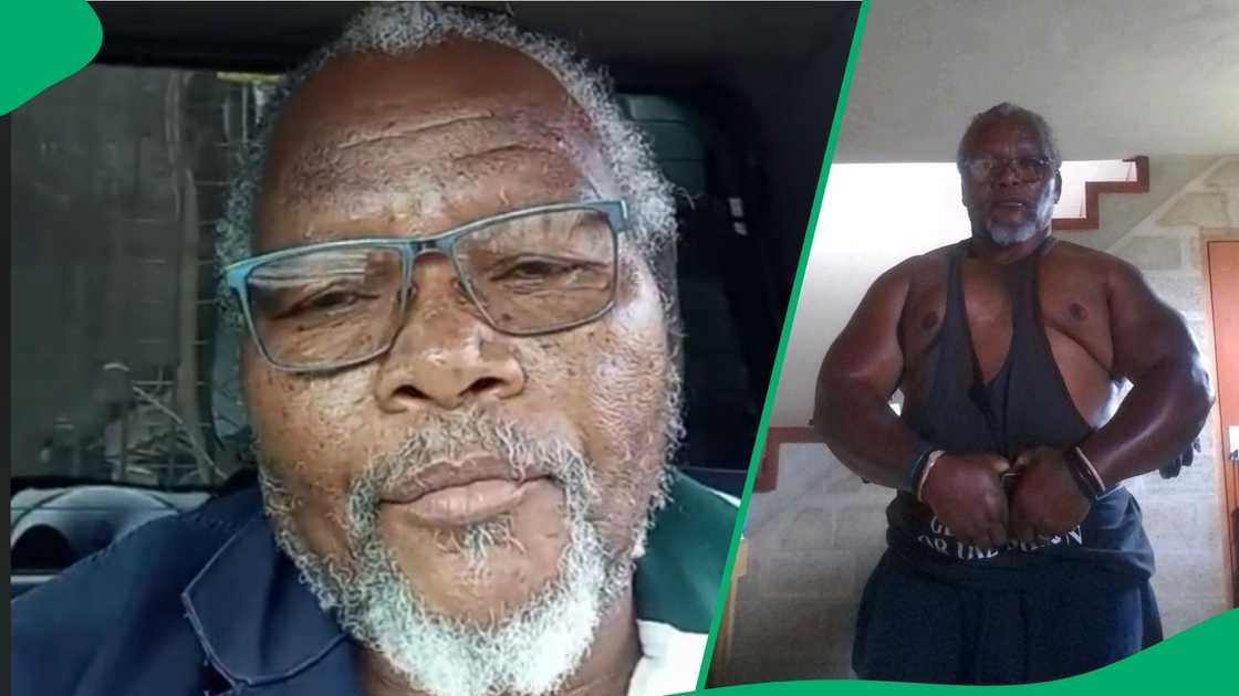 A video of an elderly man doing ab workouts goes viral.